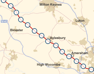 HS2 route across Bucks