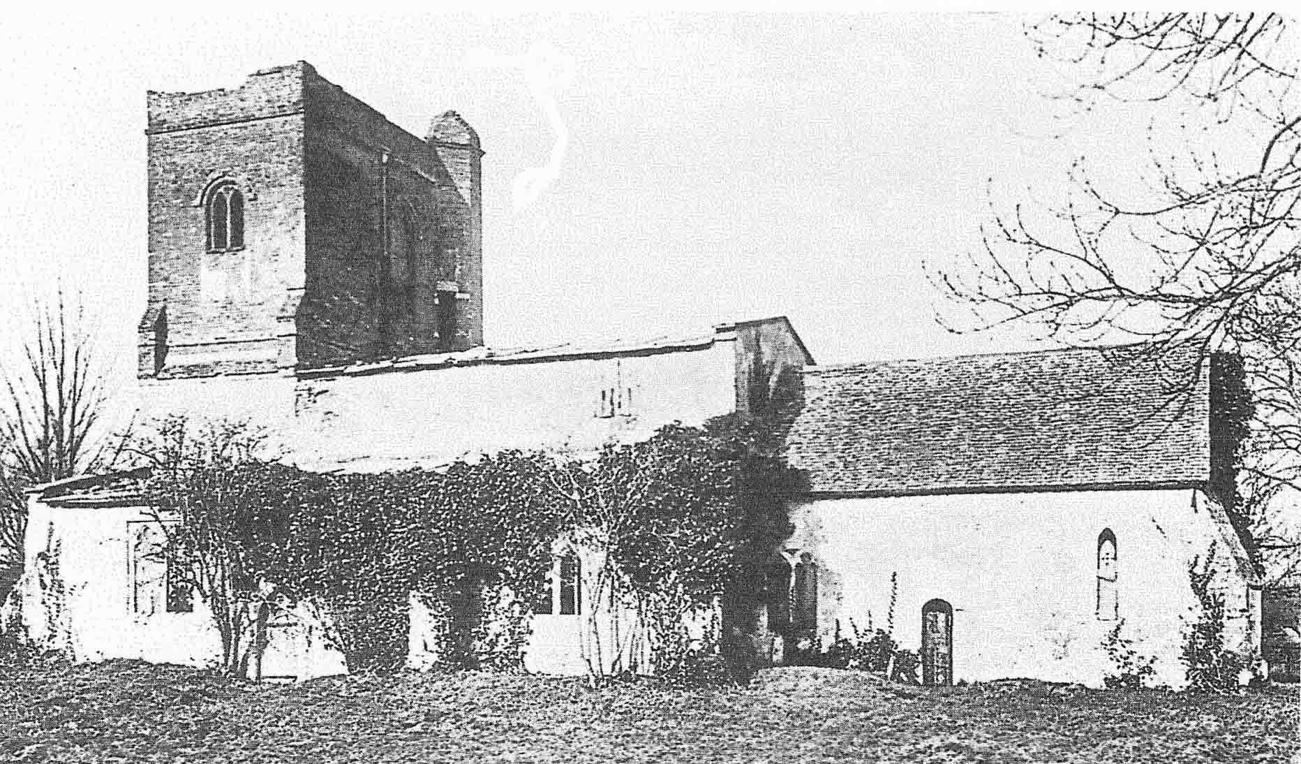 The derelict old church of St Mary 
										the Virgin as it was in the late 19th century