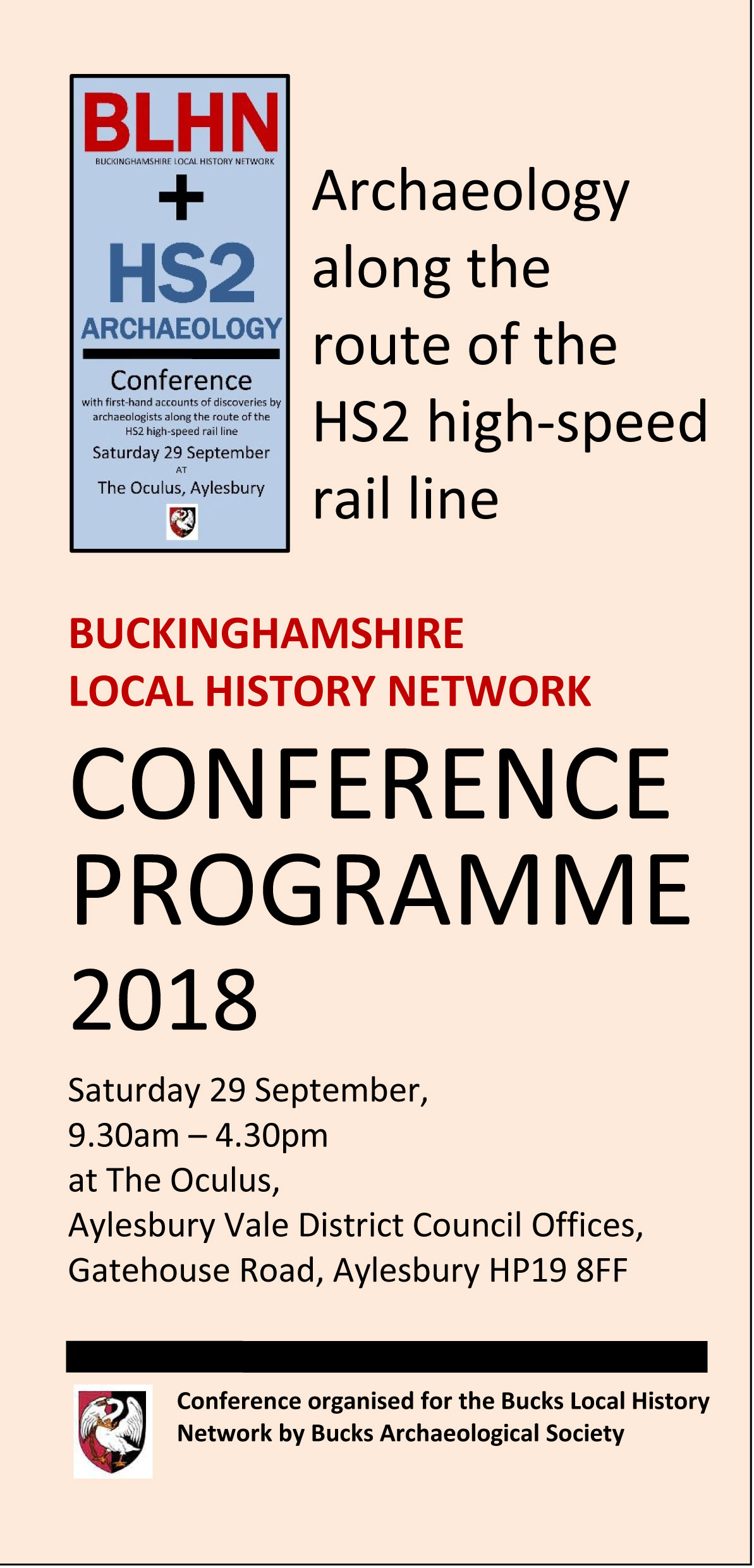 The BLHN 2018 conference programme
