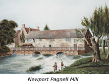 View of Newoort Pagnell Mill from the book